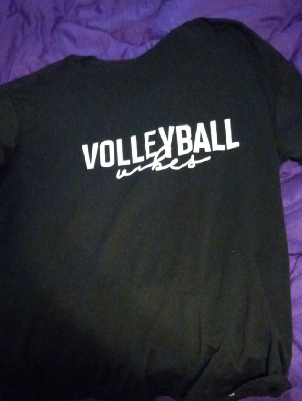 Volleyball Vibes Black Graphic Tee